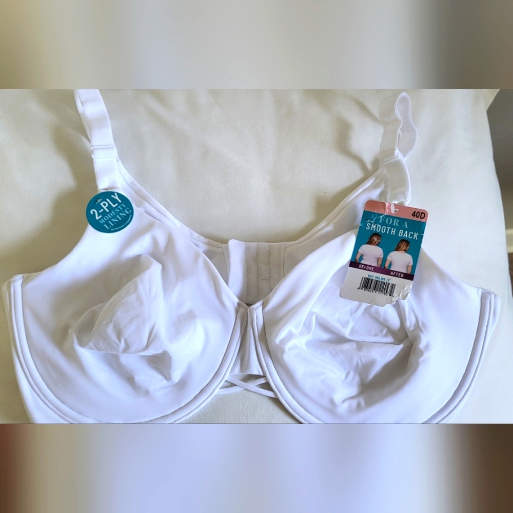 Vanity Fair White Smooth Back Bra